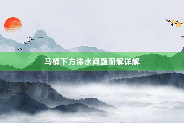 马桶下方渗水问题图解详解